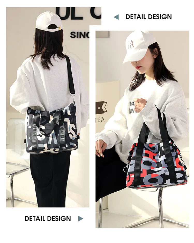 Women's Messenger Bags Waterproof Nylon Shoulder Totes High Quality Large Handbag Female Travel One Shoulder Crossbody Bags