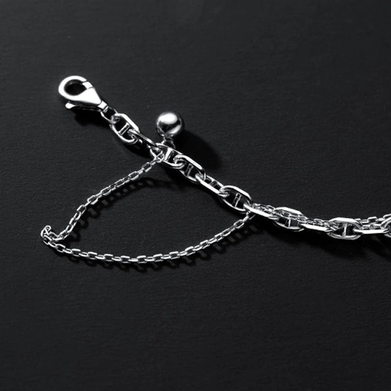 MIQIAO Bracelets Bracelet For Women Female Jewelry 925 Sterling Silver Charms Chain Bracelets On Hand Fashion