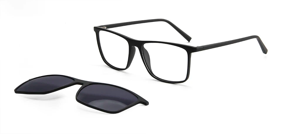 TR90 Magnet Men Optical Glasses Frame Magnetic Clip On Polarized Sunglasses Men'S Square Eyewear Spectacle Eyeglasses Frames