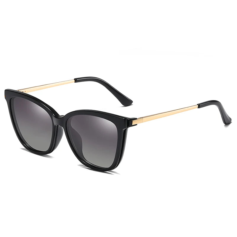 KANDREA Cat eye Large Frame Women Outdoor Magnetic Dual-Purpose Polarized Clip-on Sunglasses Anti-Blue Light Frame Glasses 95655