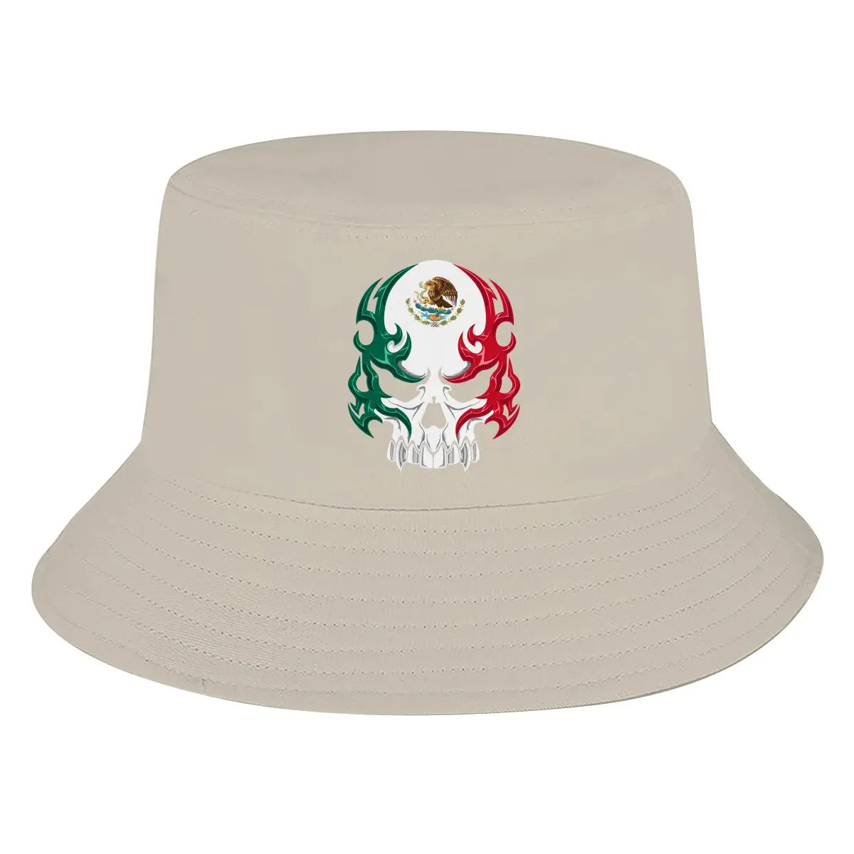 Mexico Skull Bucket Hat Mexican Skull Tribal Style Men's Women's Fisherman Cap Hip Hop Beach Sun Fishing Hats