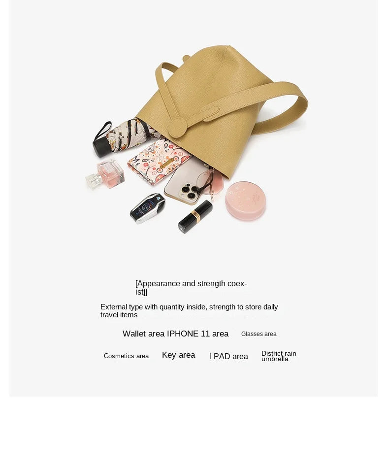 Commuter female package 2025 new oblique design senior feeling handbags women's shoulder bag, small hand-held tote bag bucket