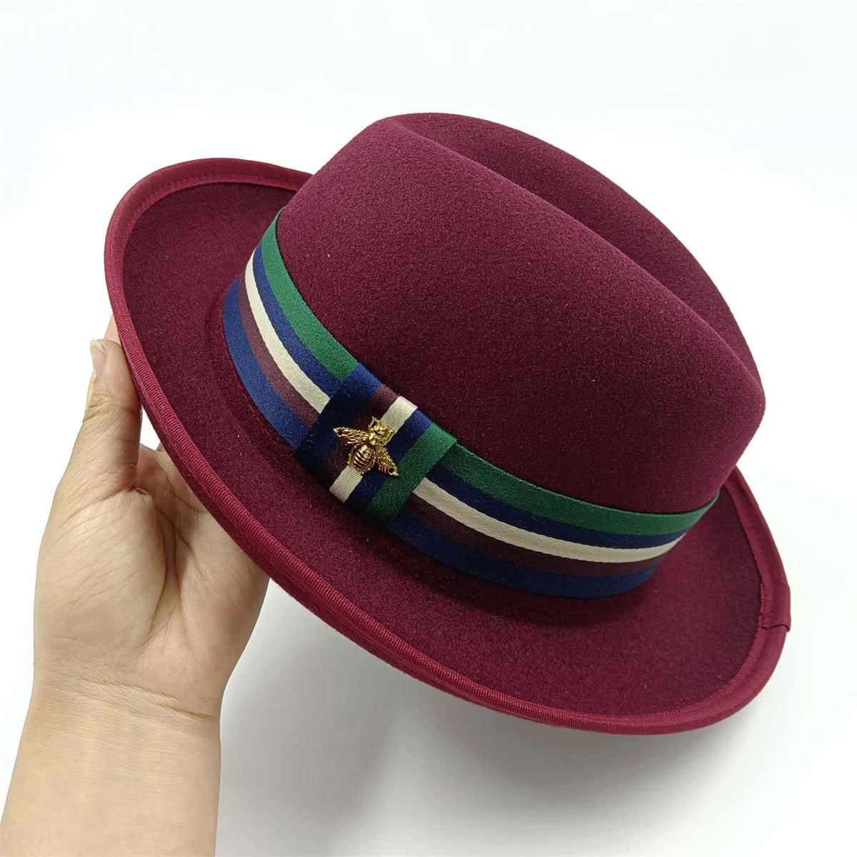2024 New Fashion Women Men's Fedora Church Roll Up Brim Homburg Jazz Hat Feather Hat Lady Gentleman Gambler Panama Trilby Hat