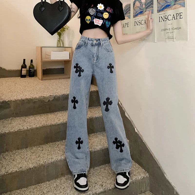 Baggy Jeans Woman Wide Pants Cowboy Pants for Women Clothing Y2k Jeans Women's Clothing High Waisted Jeans Woman Clothes