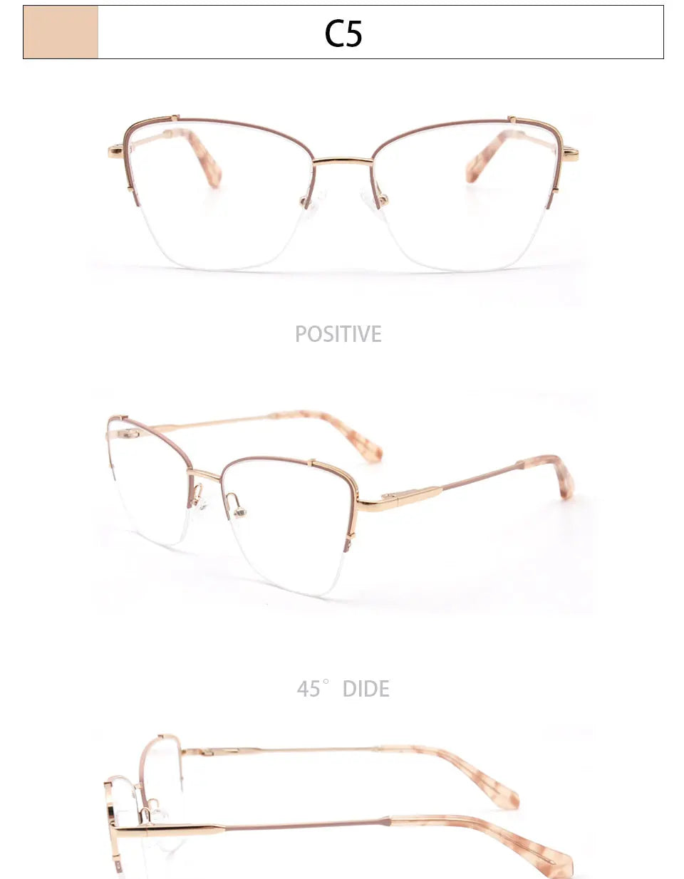 KANDREA Metal Glasses Frame Women Fashion Retro Square Myopia Optical Prescription Eyeglasses Female Spectacle Eyewear TL6322