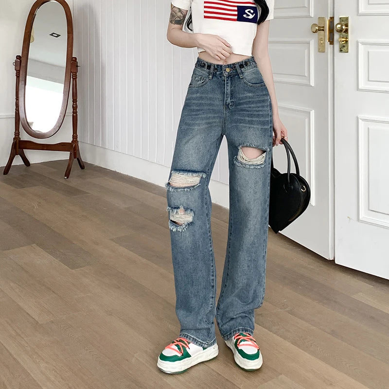Baggy Jeans Woman Wide Pants Cowboy Pants for Women Clothing Y2k Jeans Women's Clothing High Waisted Jeans Woman Clothes