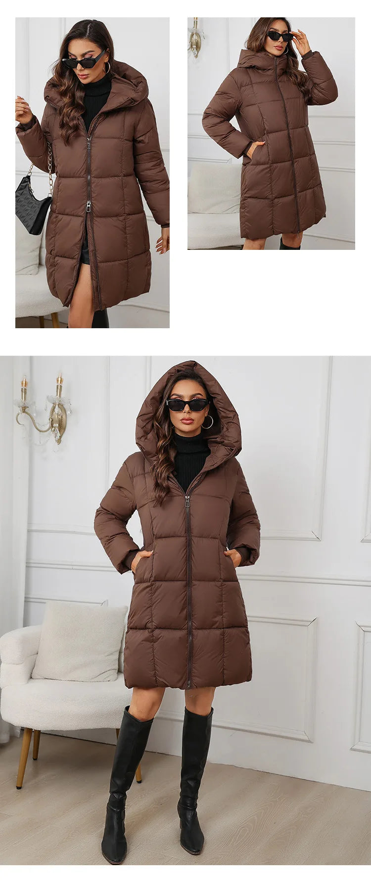 Women Long Coat 2024 New Autumn Winter Parkas Female Thick Down Cotton Coat Femme Casual Short Warm Thick Outerwear Ladies Top