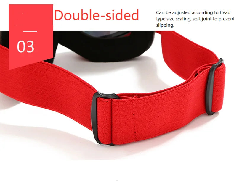 Outdoor new double layer anti-fog ski goggles snow skis glasses snowmobile glasses outdoor sports skiing