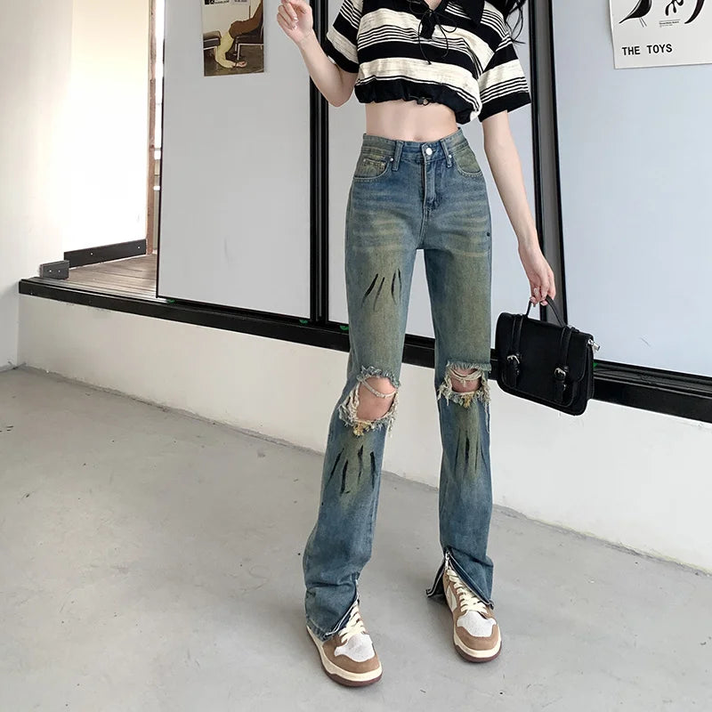 Baggy Jeans Woman Wide Pants Cowboy Pants for Women Clothing Y2k Jeans Women's Clothing High Waisted Jeans Woman Clothes