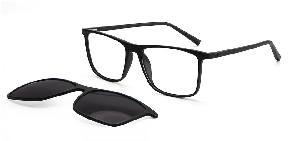 TR90 Magnet Men Optical Glasses Frame Magnetic Clip On Polarized Sunglasses Men'S Square Eyewear Spectacle Eyeglasses Frames