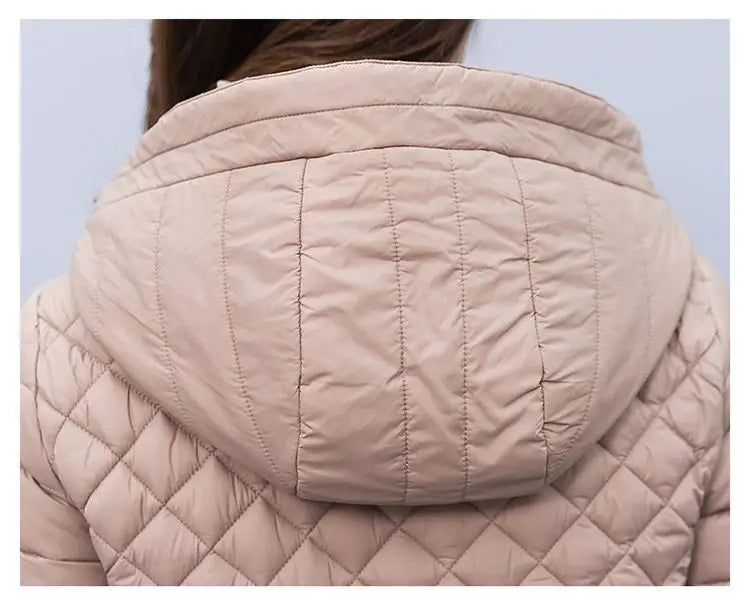 New Cotton-Padded Women Light Down Cotton Coat Long Autumn Winter Jacket Supersize Female Detachable Hooded Parker Overcoat 7XL