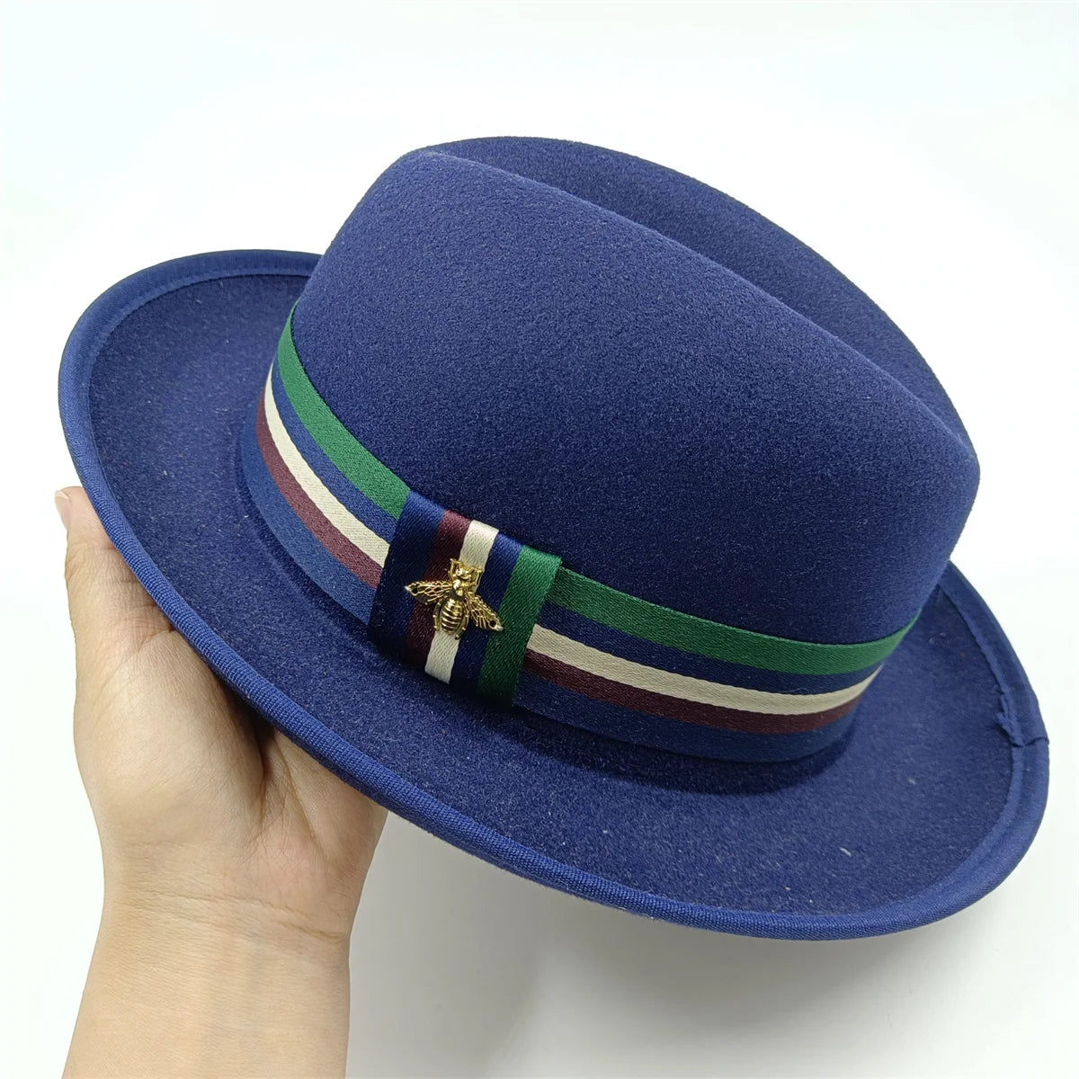 2024 New Fashion Women Men's Fedora Church Roll Up Brim Homburg Jazz Hat Feather Hat Lady Gentleman Gambler Panama Trilby Hat