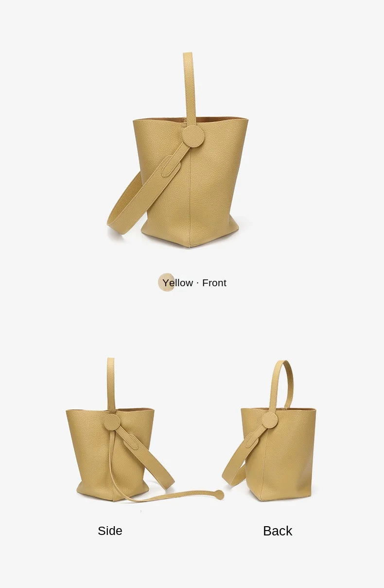 Commuter female package 2025 new oblique design senior feeling handbags women's shoulder bag, small hand-held tote bag bucket