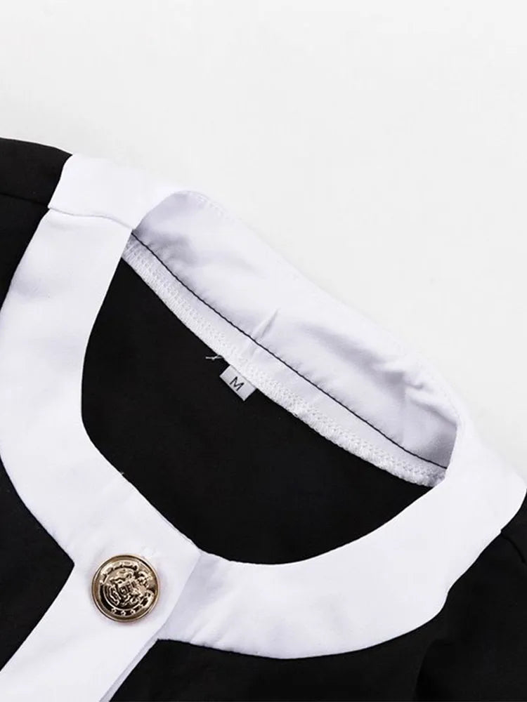 Women Sexy Black Knit Short Pants Suit Elegant Sleeveless Double Pockets Single Breasted Buckle Top 2-piece Set 2025 New Outfits