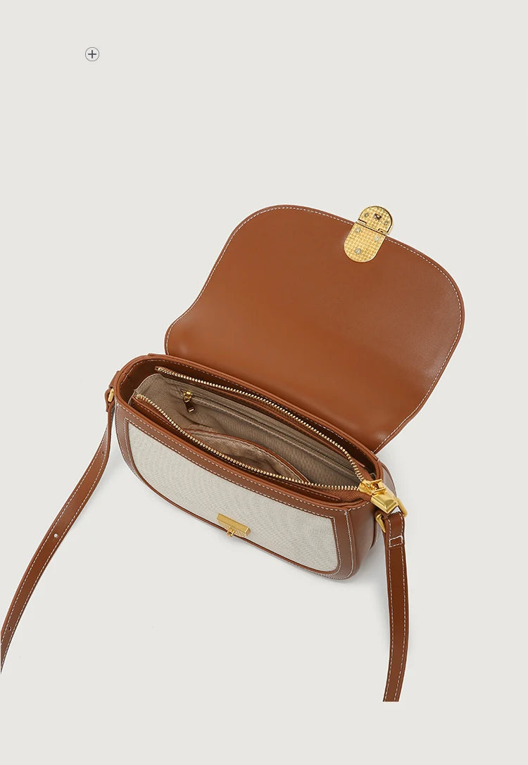 This Year's New Niche Bag Female Light Luxury Retro Single Shoulder Crossbody Saddle Bag Trend Luxury Designer Handbag