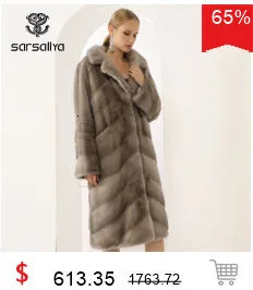 Real Mink Fur Coat Women Winter Natural Mink Coats Hood Genuine Fur Mink Jackets Plus Size Long Vintage Thick Warm Outwear 2024