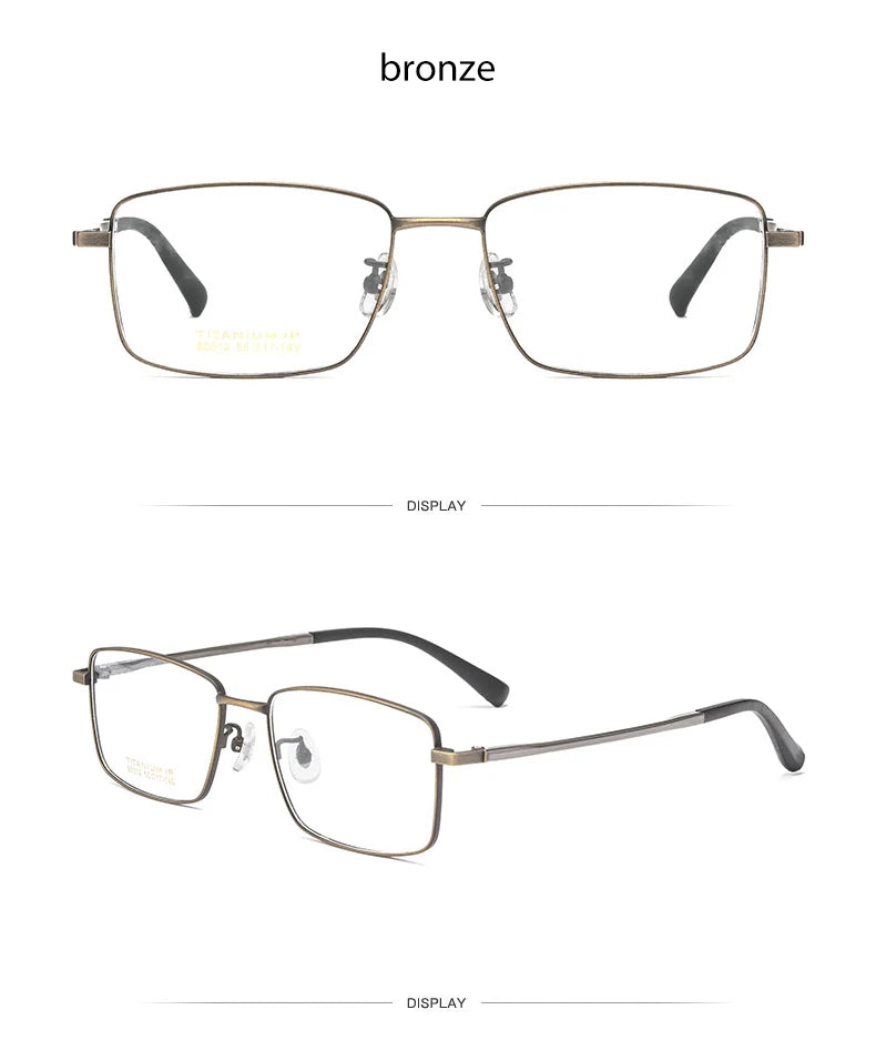 NEW Eyeglasses Vintage Pure Titanium Eye Glasses Frame For Men and Women Optical Frame Oculos De Grau Work Eyeglass Frame
