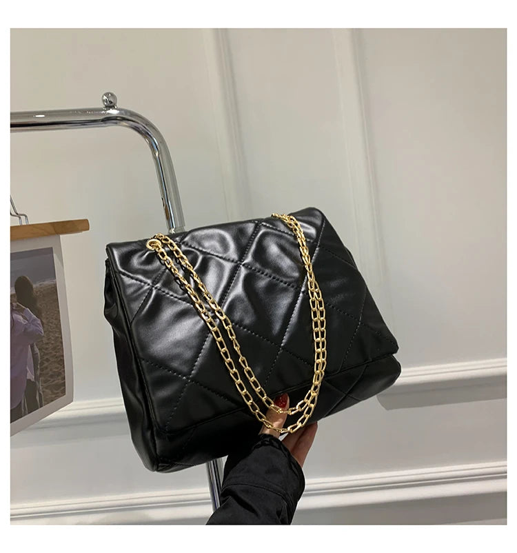 Small Bag For Women Pu Leather Chain Quilted Handbag Designer Shoulder Bags Small Bags For Women Purses Fashion Leather Lightwei