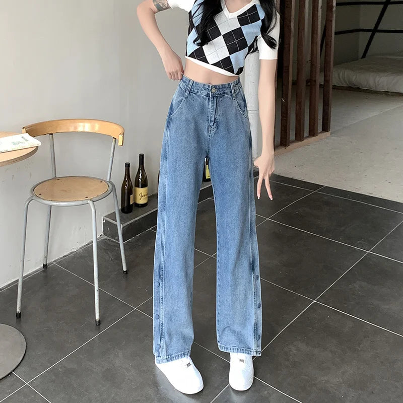 Baggy Jeans Woman Wide Pants Cowboy Pants for Women Clothing Y2k Jeans Women's Clothing High Waisted Jeans Woman Clothes
