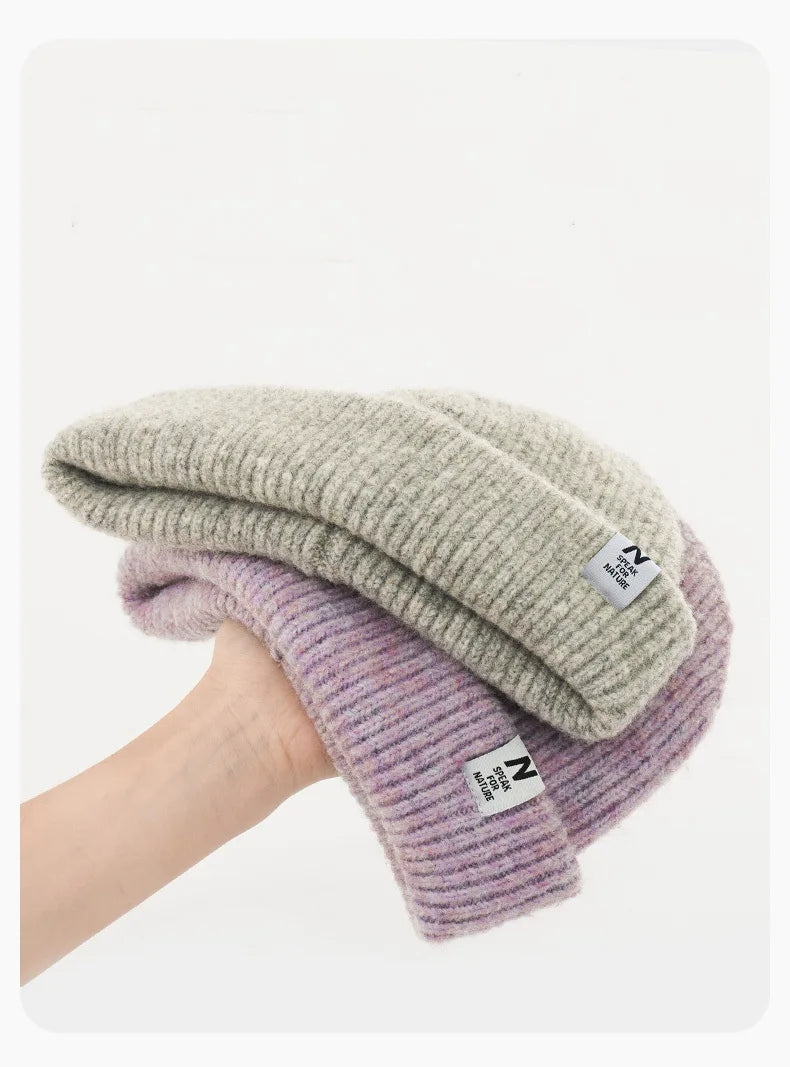 Naturehike Unisex Flanging Flower Yarn knitted Hat Man Winter Warm Hats Difficult Pilling Windproof Woman's Outdoor Cap Hikking