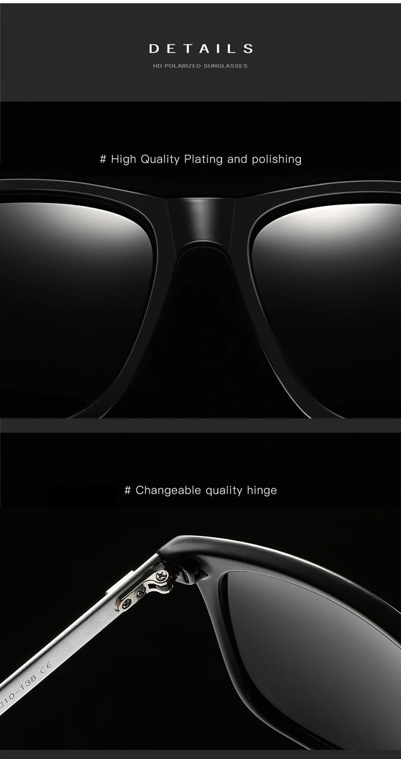 Men's Designer Sunglasses Polarized TR90 UV400 Protection Sun Glasses Fashion Classic Outdoor Driving Eyewear for Male