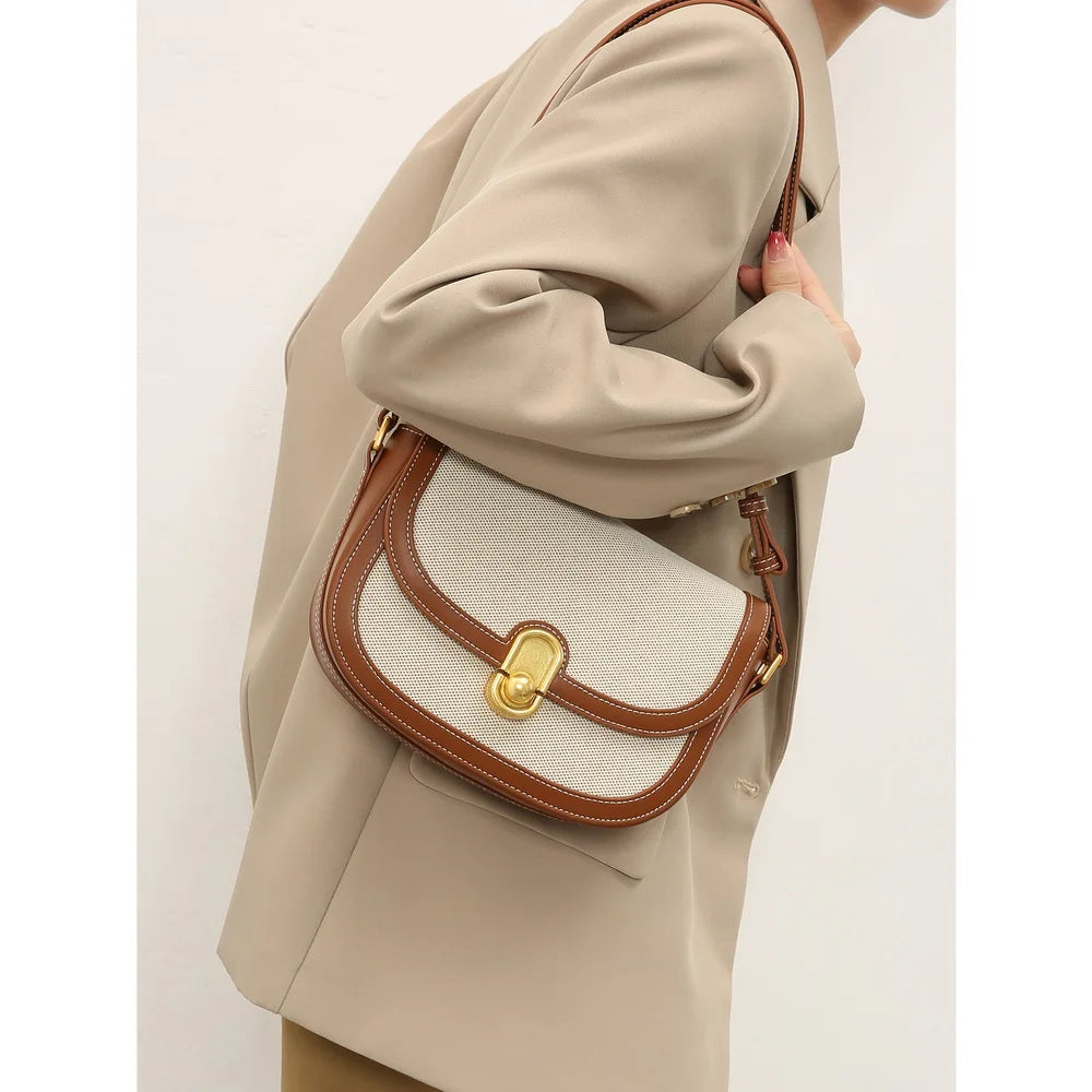 This Year's New Niche Bag Female Light Luxury Retro Single Shoulder Crossbody Saddle Bag Trend Luxury Designer Handbag