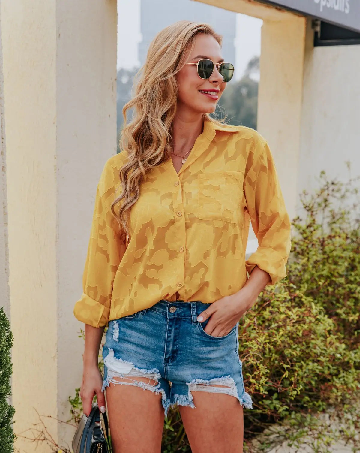 Elegant Long Sleeve Lapel Lace Blouse Office Lady Spring Summer Hollow Out Jacquard Loose Shirt Oversized Tops Luxury Chic Tunic