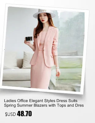 Formal Women Business Suits with Blazer Coat and Fishtail Skirt Professional Ladies Office Work Wear Uniform Clothing Sets