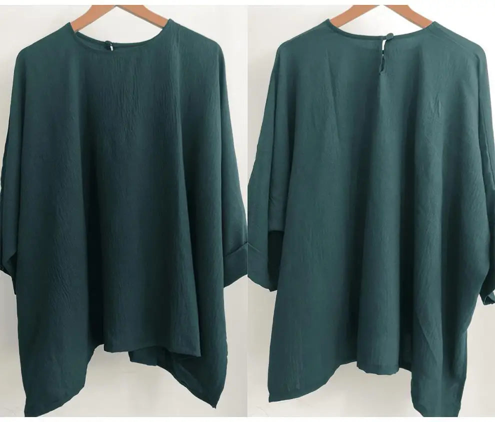 Southeast Asia Islam Abaya Kaftan New Long-sleeved Loose Casual Islam Abaya Kaftan Irregular Hem Ice Silk Women Shirt