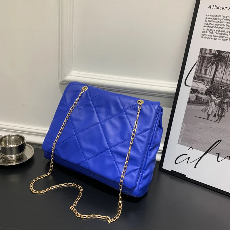 Small Bag For Women Pu Leather Chain Quilted Handbag Designer Shoulder Bags Small Bags For Women Purses Fashion Leather Lightwei