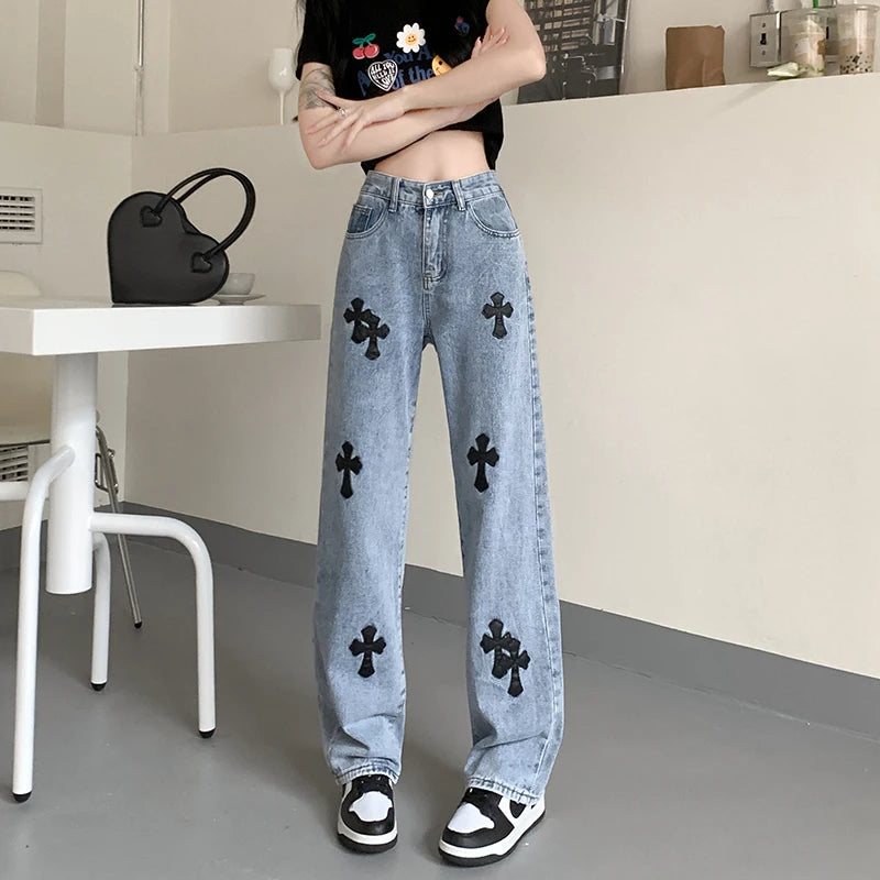 Baggy Jeans Woman Wide Pants Cowboy Pants for Women Clothing Y2k Jeans Women's Clothing High Waisted Jeans Woman Clothes
