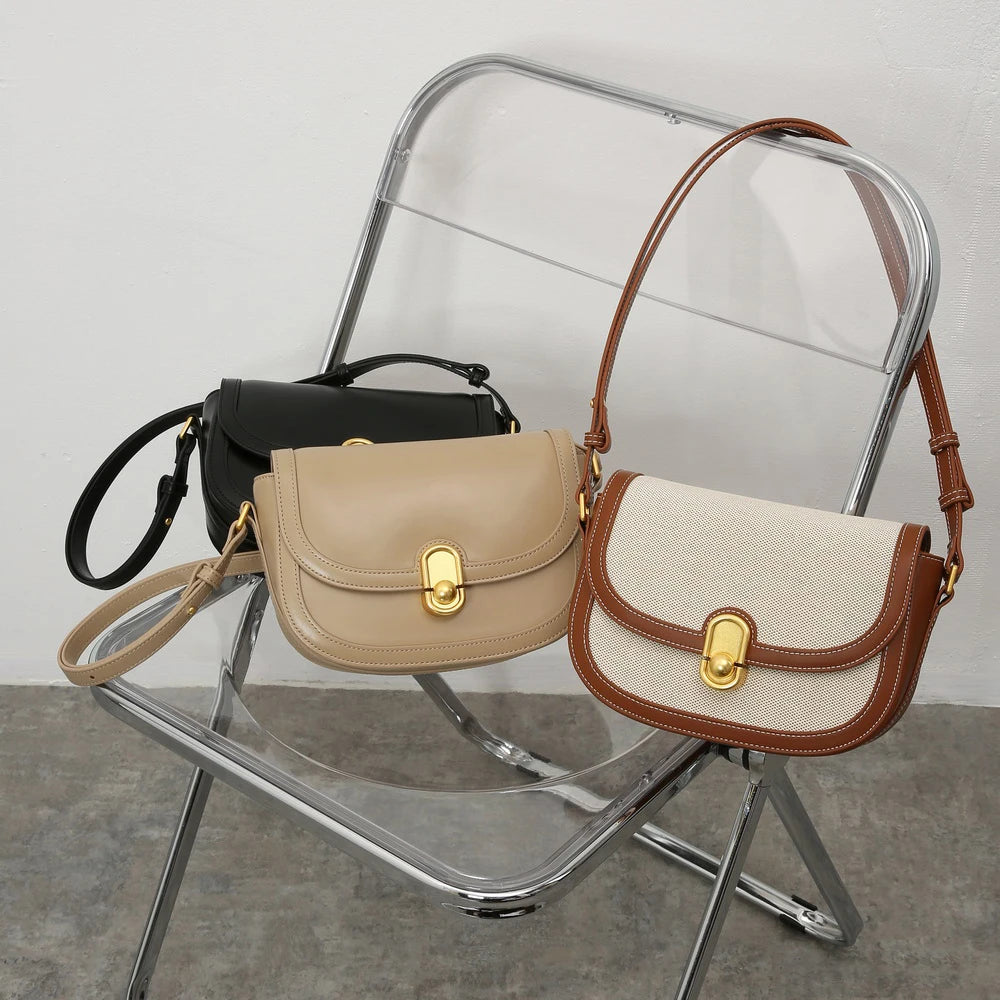This Year's New Niche Bag Female Light Luxury Retro Single Shoulder Crossbody Saddle Bag Trend Luxury Designer Handbag