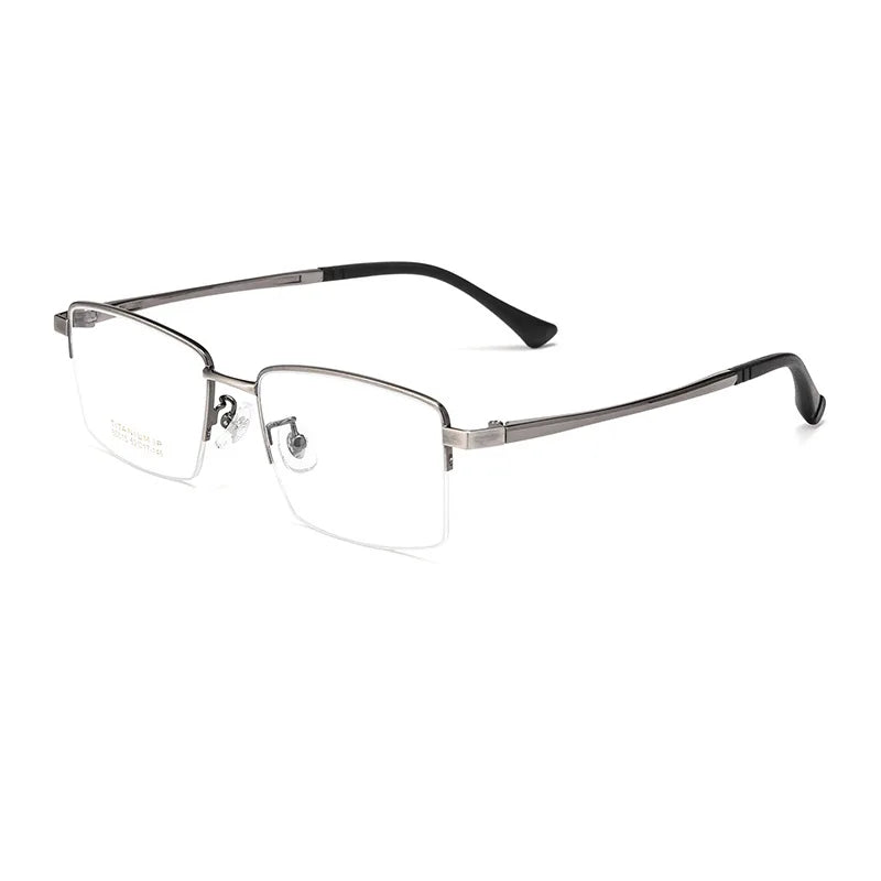 Pure Titanium Glasses Frame Men Square Eyewear Male Classic Full Optical Prescription Eyeglasses Frames Gafas Oculos N80015N