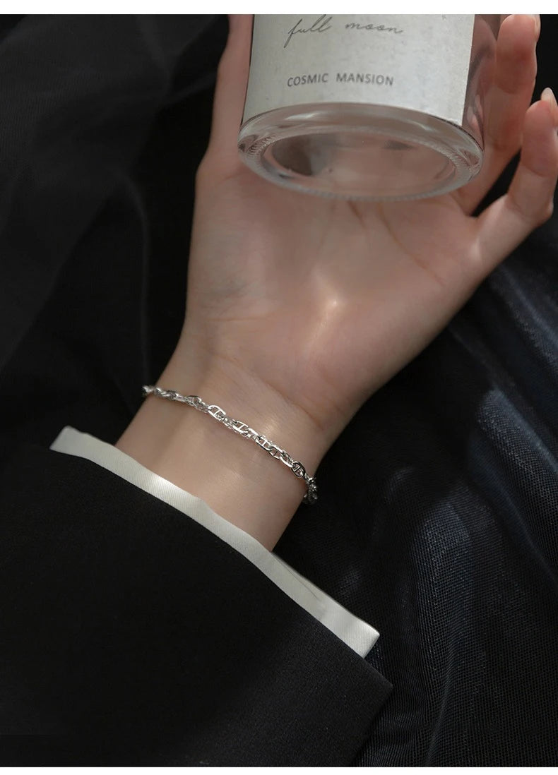 MIQIAO Bracelets Bracelet For Women Female Jewelry 925 Sterling Silver Charms Chain Bracelets On Hand Fashion