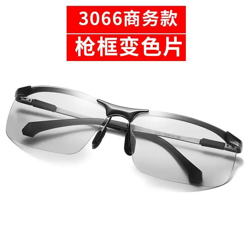 Day and night polarized color changing sunglasses male driver driving glasses fishing night vision driving sunglasses for men