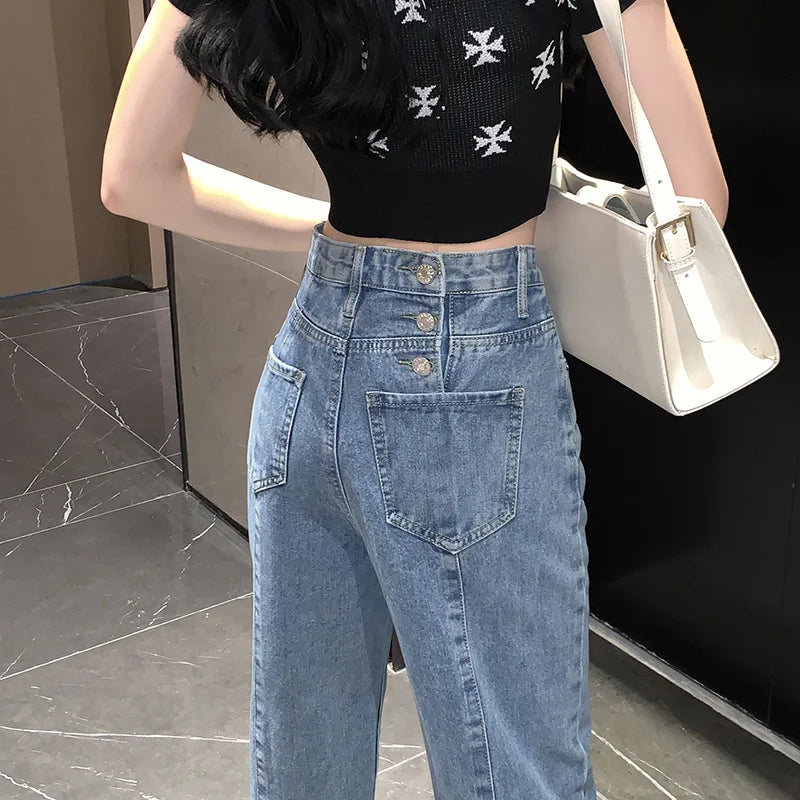 Baggy Jeans Woman Wide Pants Cowboy Pants for Women Clothing Y2k Jeans Women's Clothing High Waisted Jeans Woman Clothes