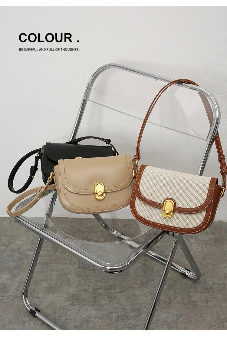 This Year's New Niche Bag Female Light Luxury Retro Single Shoulder Crossbody Saddle Bag Trend Luxury Designer Handbag