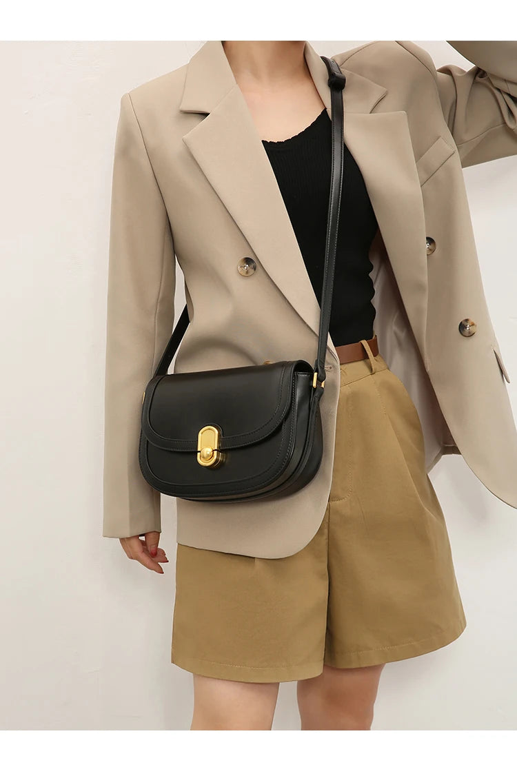 This Year's New Niche Bag Female Light Luxury Retro Single Shoulder Crossbody Saddle Bag Trend Luxury Designer Handbag