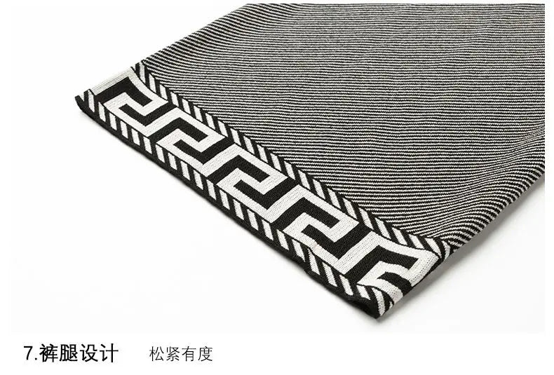 Two piece Women's Knitwear Casual Sets 2025 Spring Autumn New Loose Fashion Temperament Pullover Tops+Wide leg Pants Female