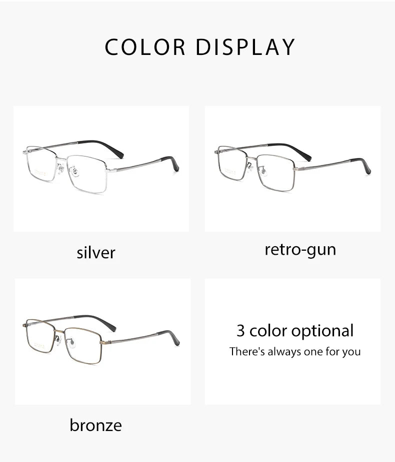 NEW Eyeglasses Vintage Pure Titanium Eye Glasses Frame For Men and Women Optical Frame Oculos De Grau Work Eyeglass Frame