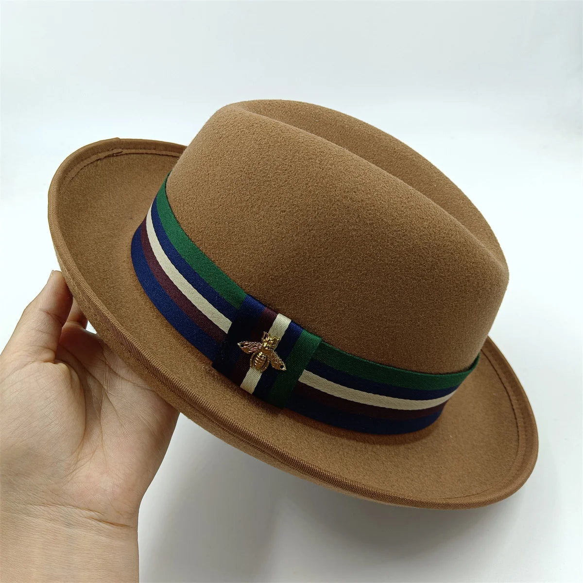 2024 New Fashion Women Men's Fedora Church Roll Up Brim Homburg Jazz Hat Feather Hat Lady Gentleman Gambler Panama Trilby Hat