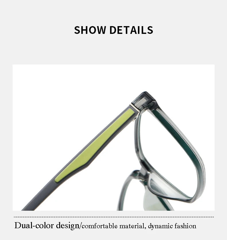 New Blue Light Blocking Glasses Frame Optical Prescription Eyewear Fashion Men and Women Full Rim TR-90 Plastic Flexible Specs