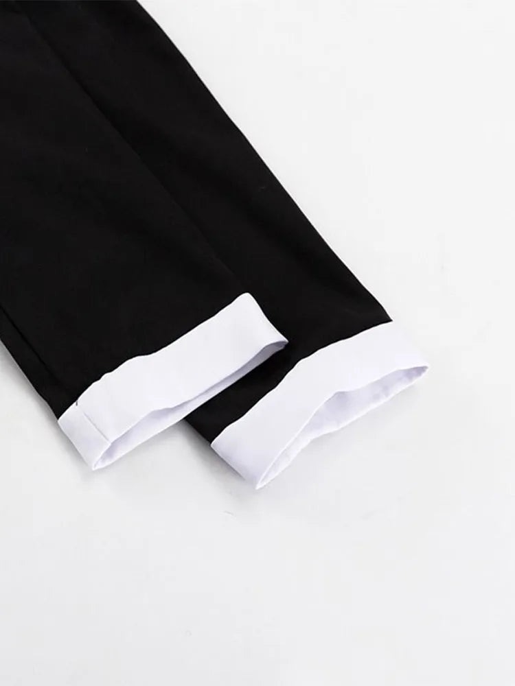 Women Sexy Black Knit Short Pants Suit Elegant Sleeveless Double Pockets Single Breasted Buckle Top 2-piece Set 2025 New Outfits