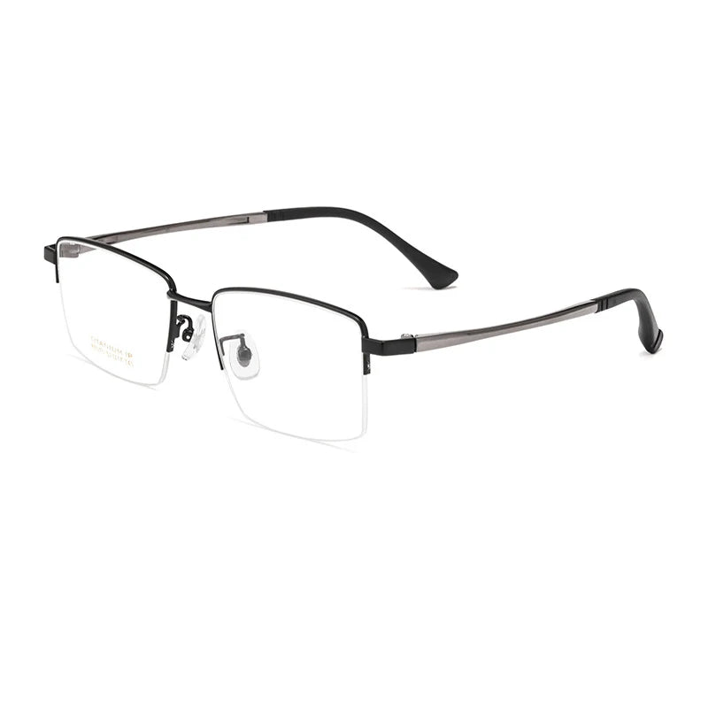 Pure Titanium Glasses Frame Men Square Eyewear Male Classic Full Optical Prescription Eyeglasses Frames Gafas Oculos N80015N