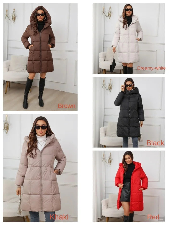 Women Long Coat 2024 New Autumn Winter Parkas Female Thick Down Cotton Coat Femme Casual Short Warm Thick Outerwear Ladies Top