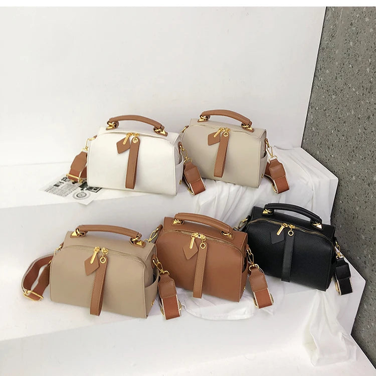 Thick Chains Crossbody Bag For Women 2023 New Luxury High Quality Brown Black Khaki Mini Square Hand Bags