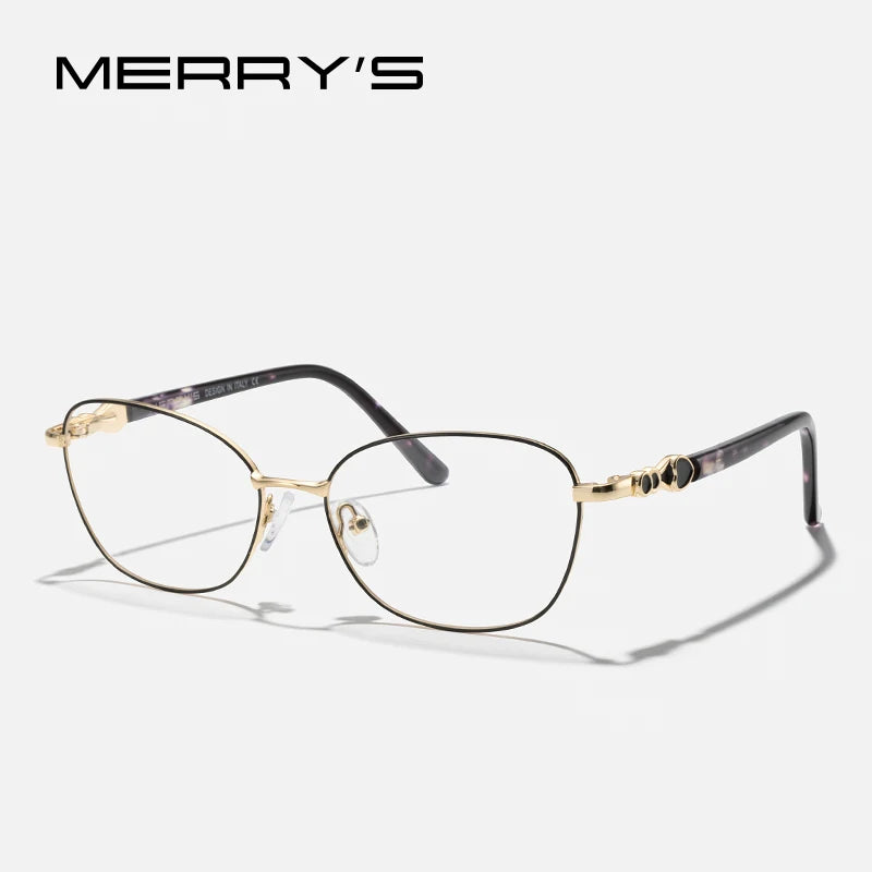 MERRYS DESIGN Women Classic Retro Glasses Frame Oval Fashion Glasses Myopia Prescription Eyeglasses Heart Shape Legs S2717