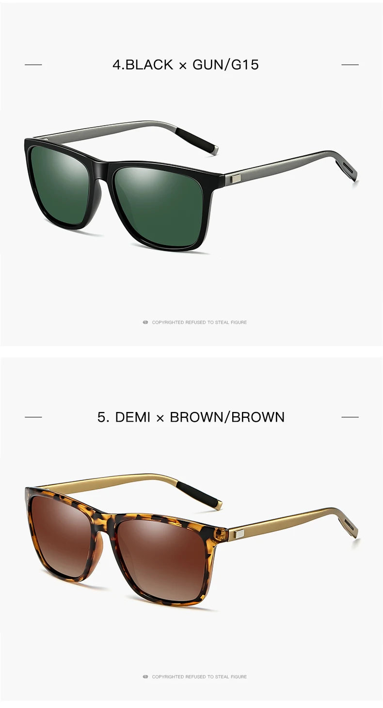 Men's Designer Sunglasses Polarized TR90 UV400 Protection Sun Glasses Fashion Classic Outdoor Driving Eyewear for Male