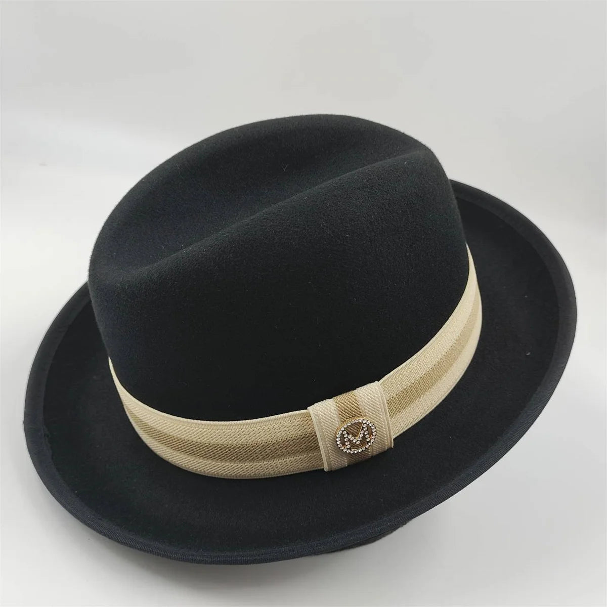 2024 New Fashion Women Men's Fedora Church Roll Up Brim Homburg Jazz Hat Feather Hat Lady Gentleman Gambler Panama Trilby Hat