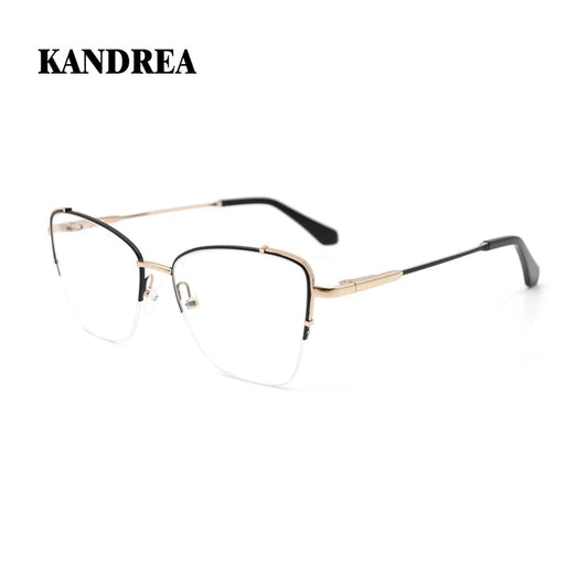 KANDREA Metal Glasses Frame Women Fashion Retro Square Myopia Optical Prescription Eyeglasses Female Spectacle Eyewear TL6322